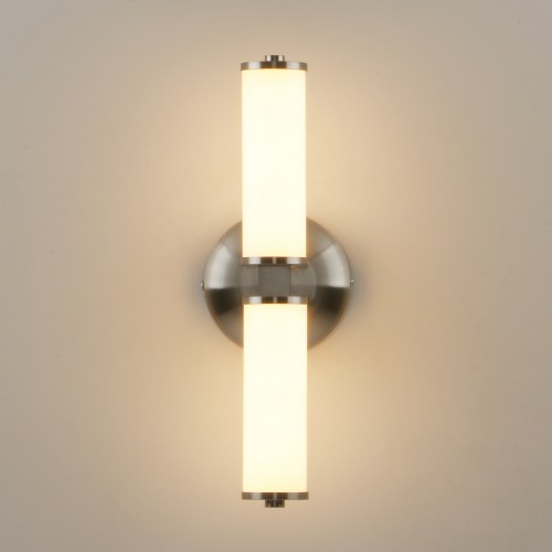 Retro Industrial White Glass Double Arm Wall Lamp Sconce Bedside LED Wall Light